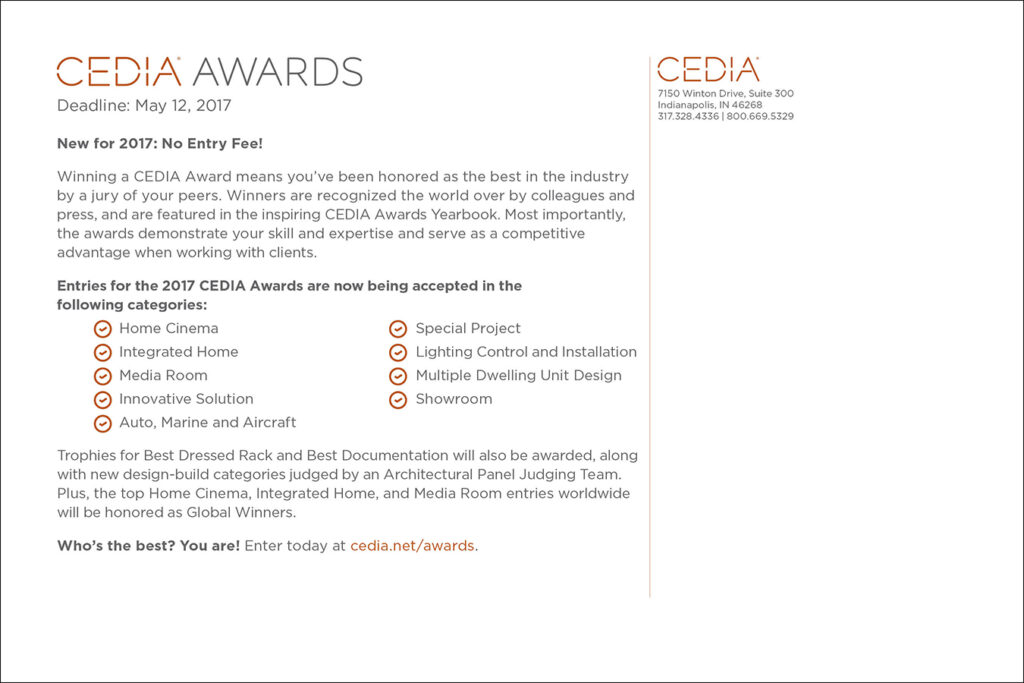 ced awards postcard back